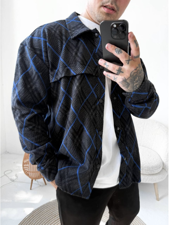 Oversize сорочка в клітинку