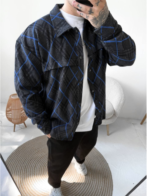 Oversize сорочка в клітинку
