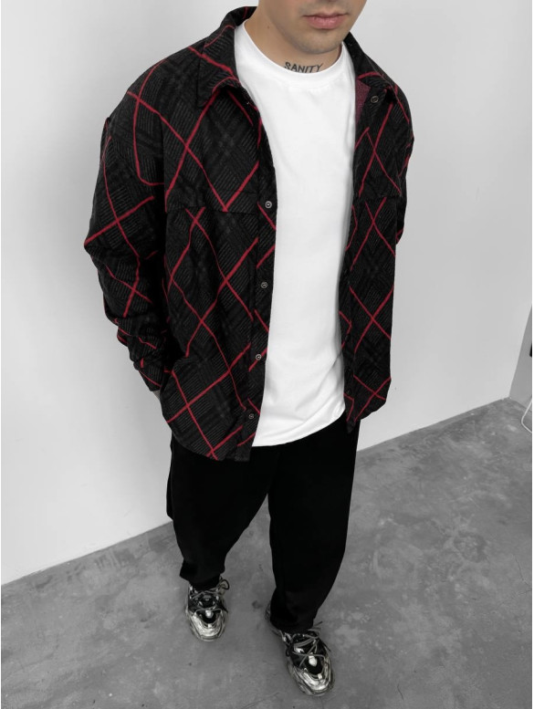 Oversize сорочка в клітинку