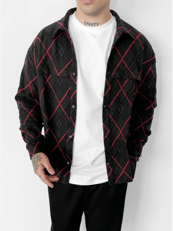 Oversize сорочка в клітинку