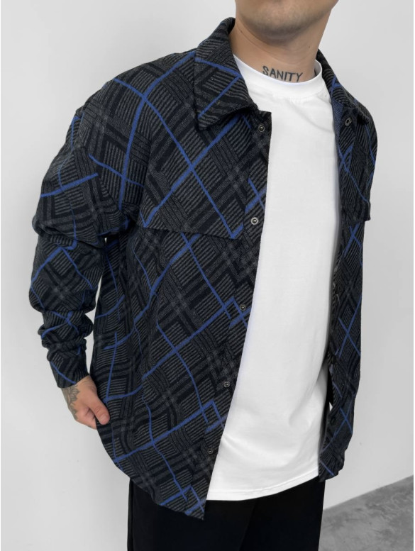 Oversize сорочка в клітинку