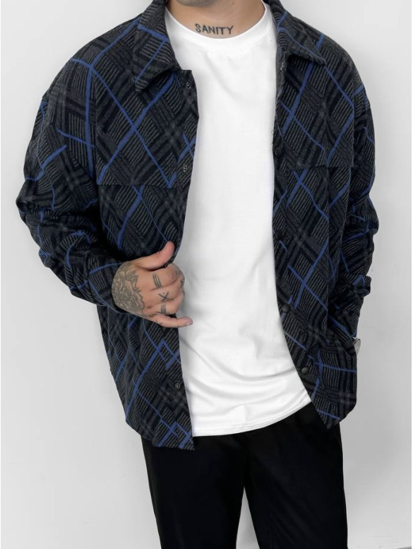 Oversize сорочка в клітинку