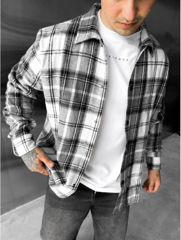 Oversize сорочка в клітинку