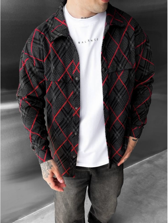 Oversize сорочка в клітинку