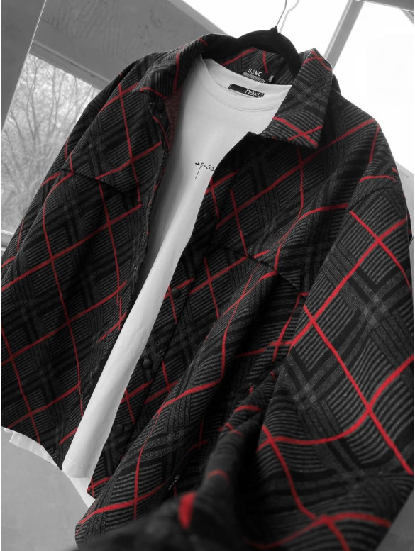 Oversize сорочка в клітинку