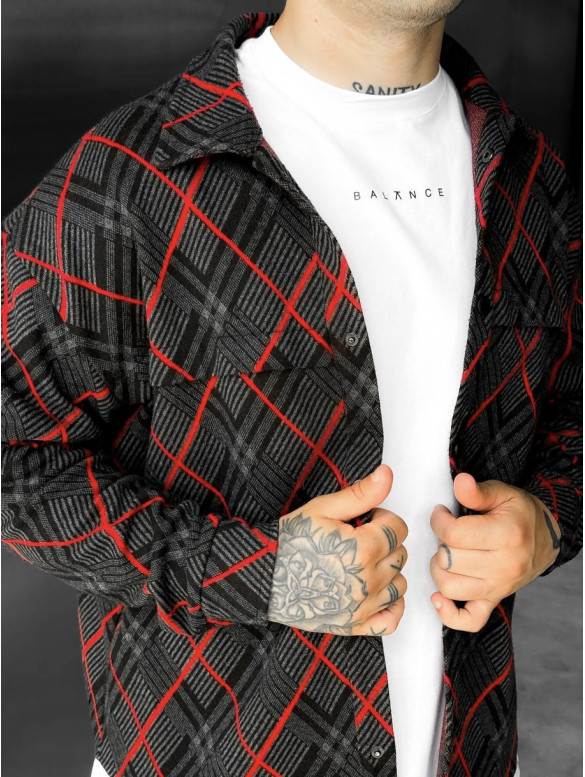 Oversize сорочка в клітинку