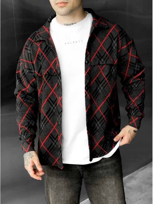 Oversize сорочка в клітинку