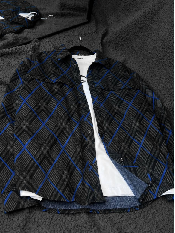 Oversize сорочка в клітинку