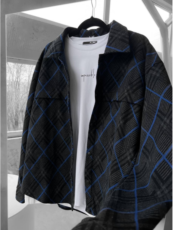 Oversize сорочка в клітинку