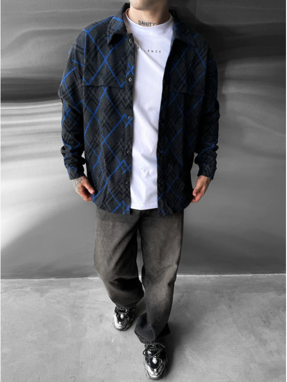 Oversize сорочка в клітинку