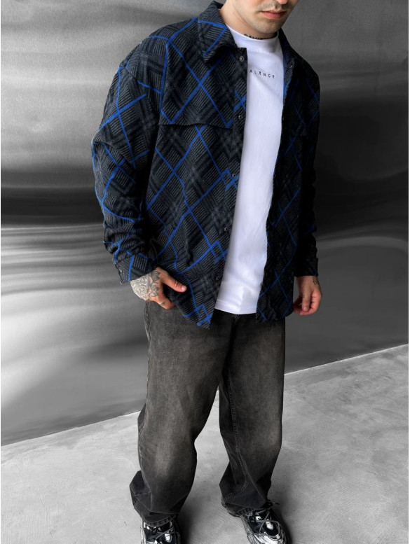 Oversize сорочка в клітинку