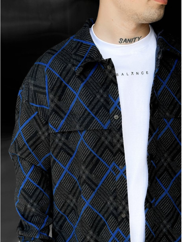 Oversize сорочка в клітинку