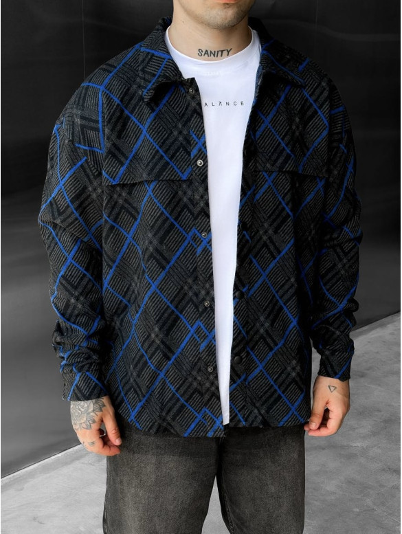 Oversize сорочка в клітинку