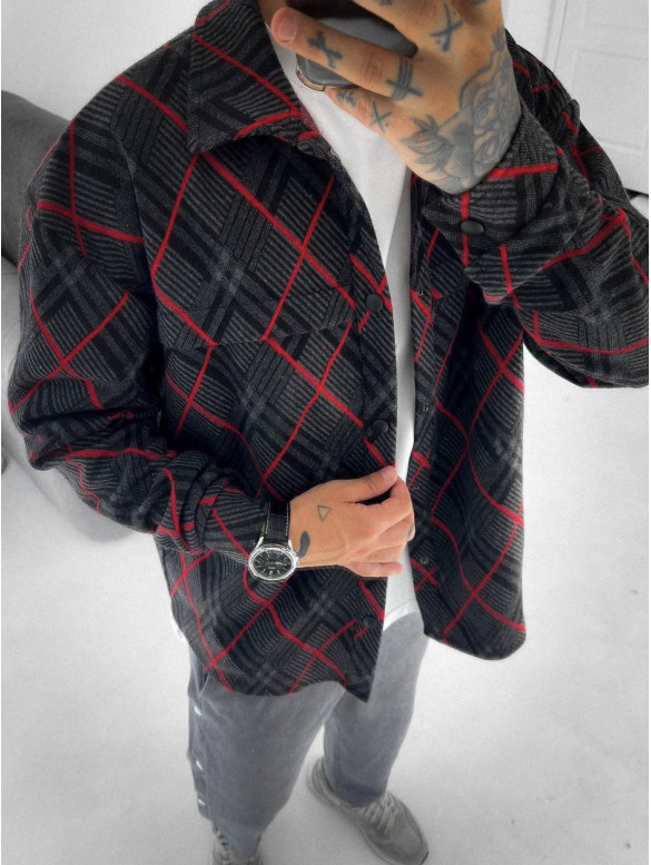 Oversize сорочка в клітинку