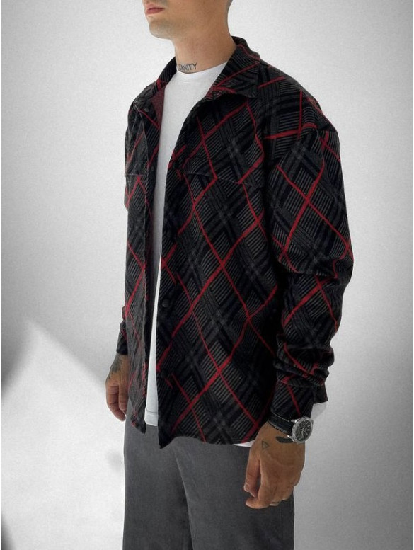Oversize сорочка в клітинку