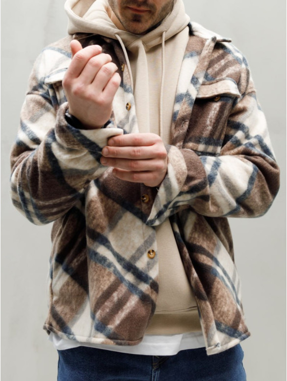 Oversize сорочка в клітинку