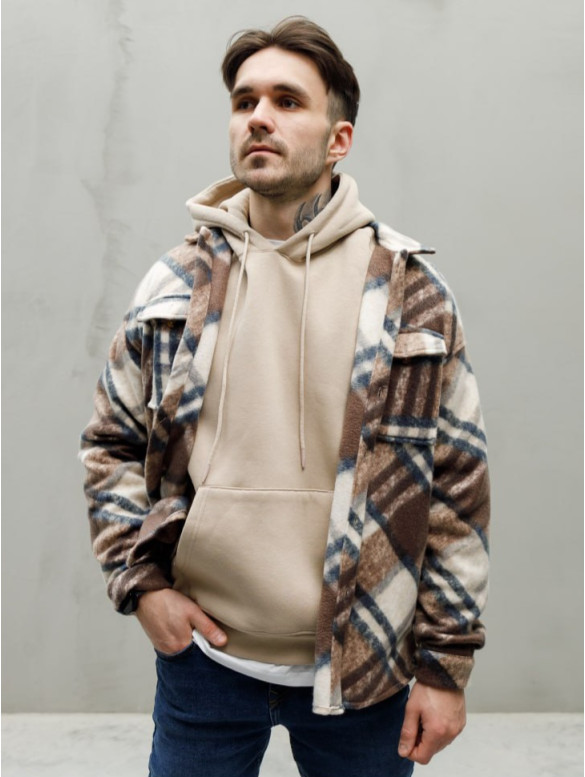 Oversize сорочка в клітинку