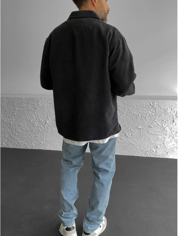 Вельветова oversize сорочка