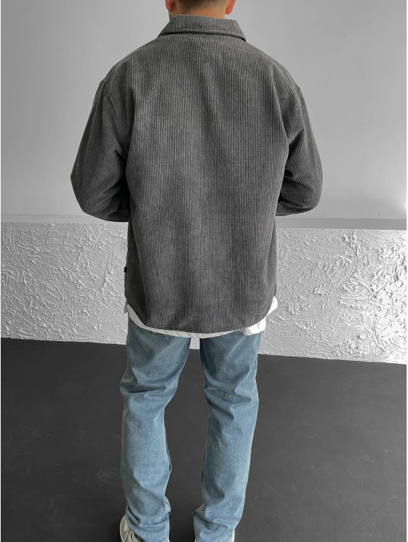 Вельветова oversize сорочка