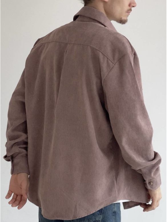 Вельветова oversize сорочка