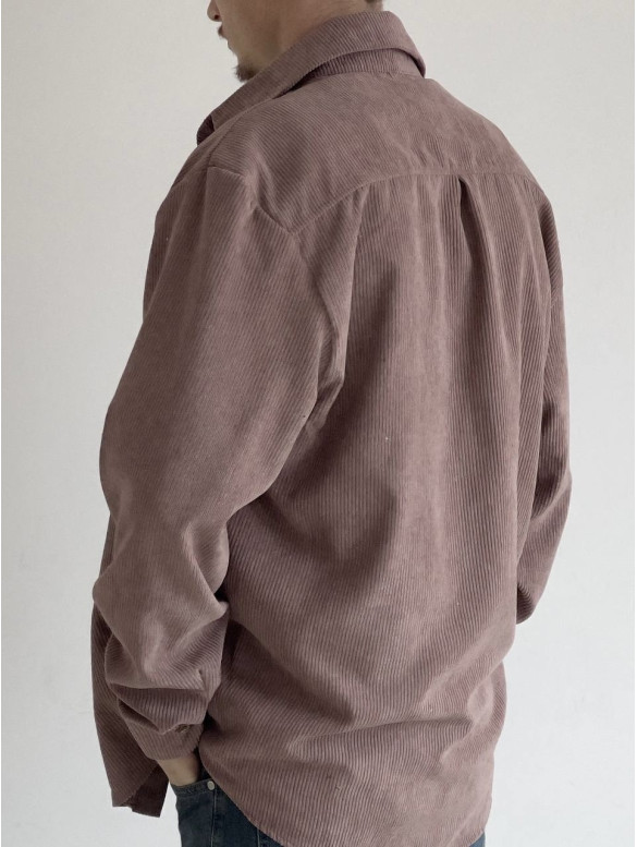 Вельветова oversize сорочка