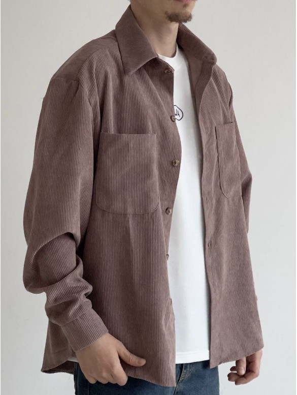 Вельветова oversize сорочка