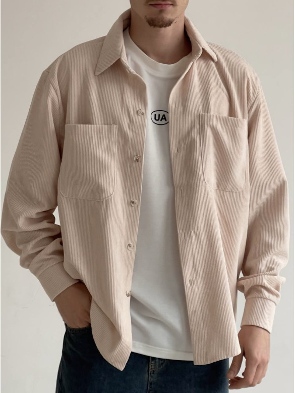 Вельветова oversize сорочка