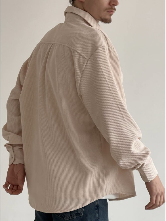 Вельветова oversize сорочка