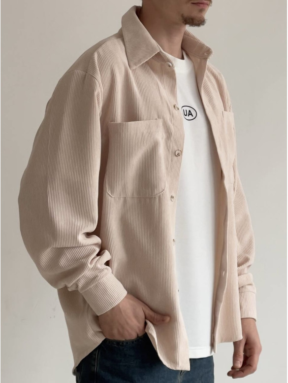 Вельветова oversize сорочка