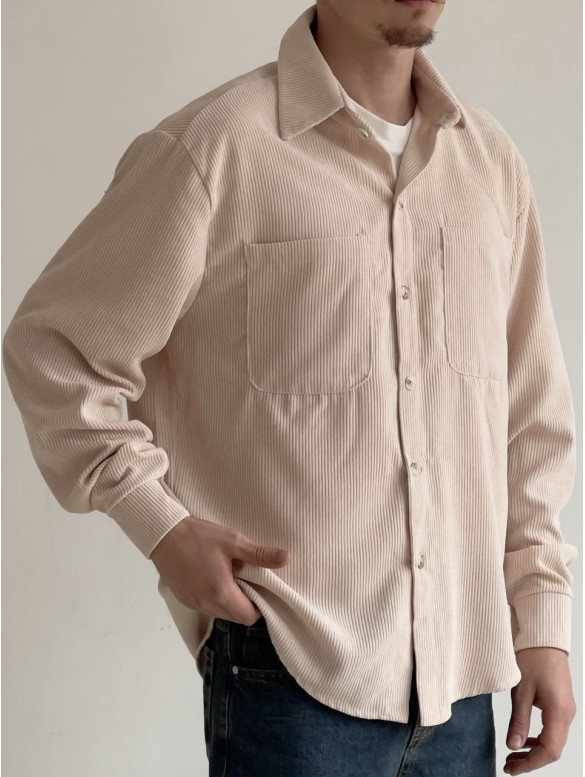 Вельветова oversize сорочка