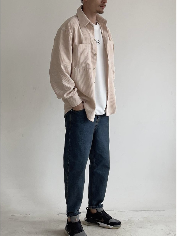 Вельветова oversize сорочка
