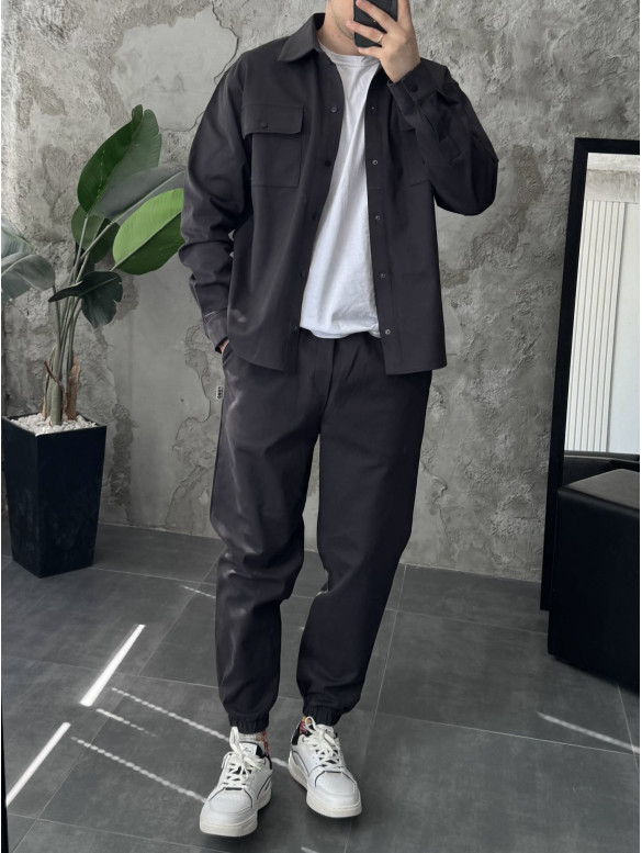 Oversize костюм з цупкого котону