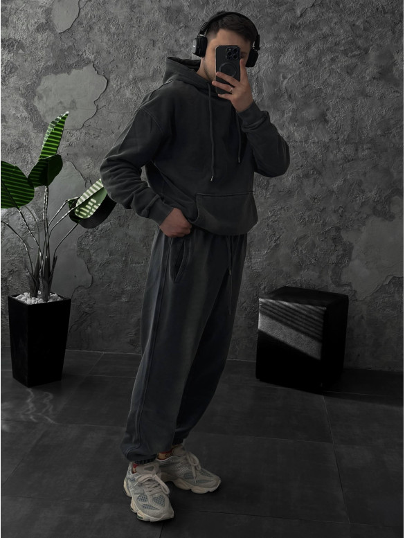 Oversize костюм з вивареної тканини