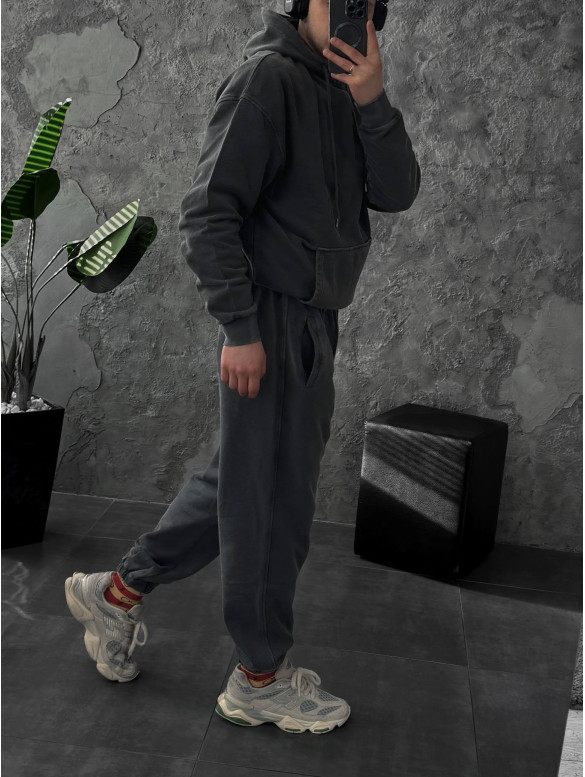 Oversize костюм з вивареної тканини