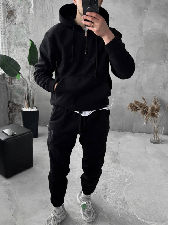 Флісовий oversize костюм з вишивкою