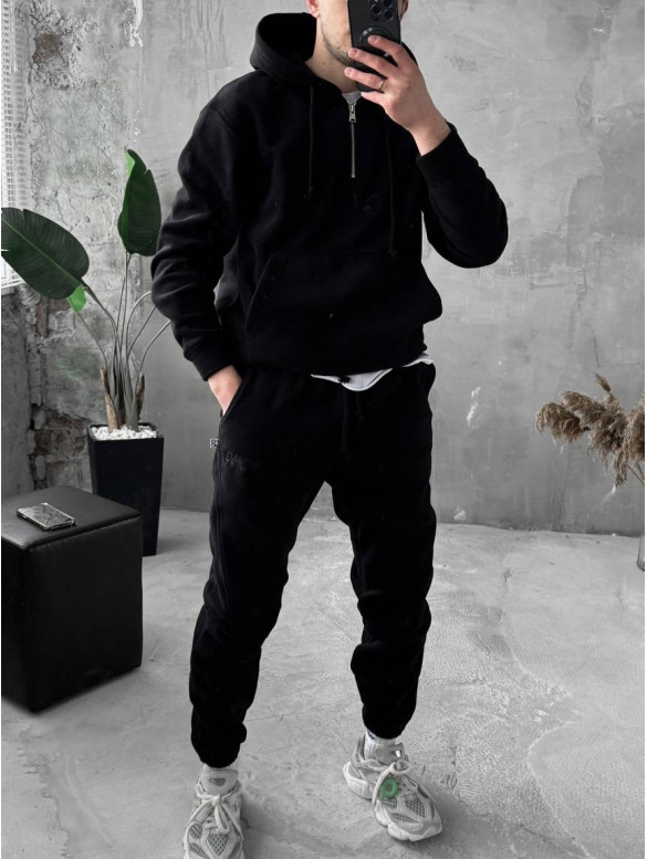 Флісовий oversize костюм з вишивкою