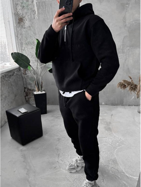 Флісовий oversize костюм з вишивкою