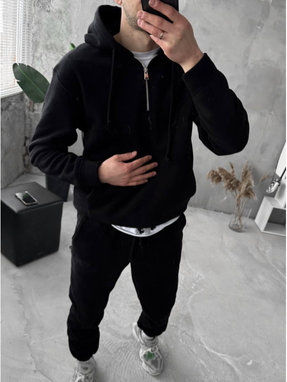 Флісовий oversize костюм з вишивкою