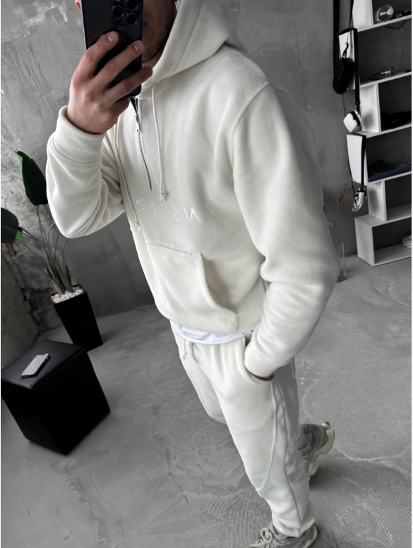 Флісовий oversize костюм з вишивкою