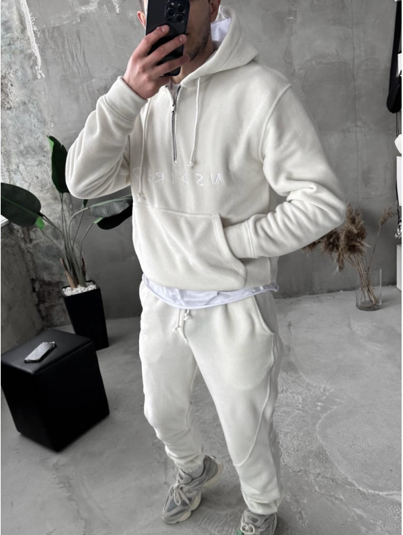 Флісовий oversize костюм з вишивкою