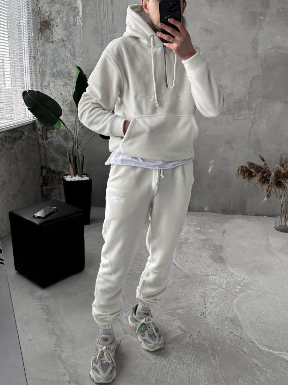 Флісовий oversize костюм з вишивкою
