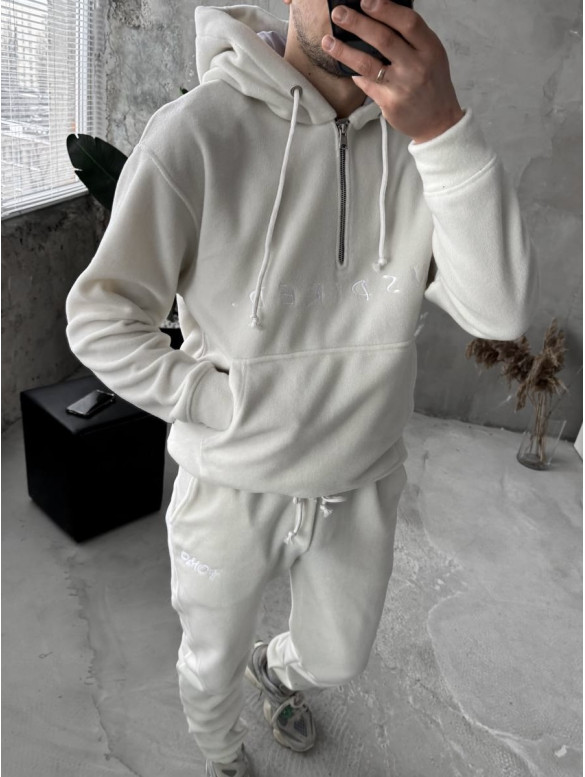 Флісовий oversize костюм з вишивкою
