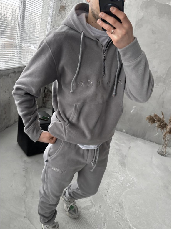 Флісовий oversize костюм з вишивкою
