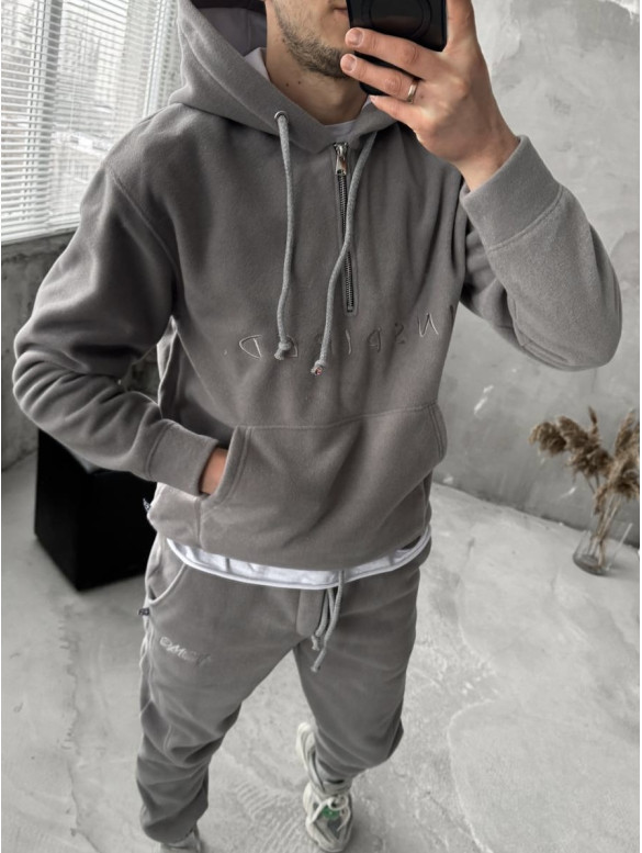 Флісовий oversize костюм з вишивкою