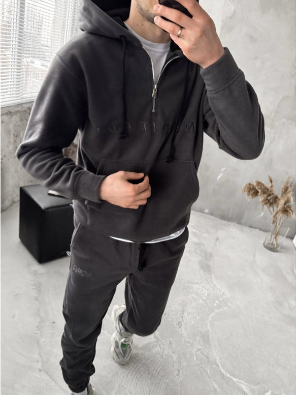 Флісовий oversize костюм з вишивкою