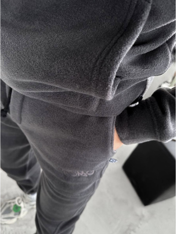 Флісовий oversize костюм з вишивкою