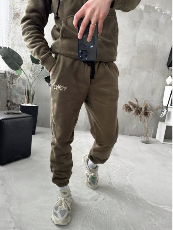 Флісовий oversize костюм з вишивкою