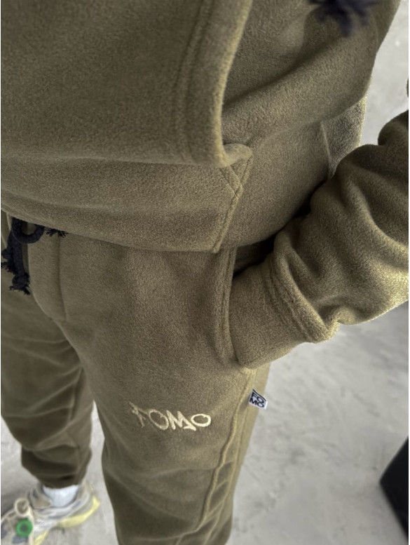 Флісовий oversize костюм з вишивкою