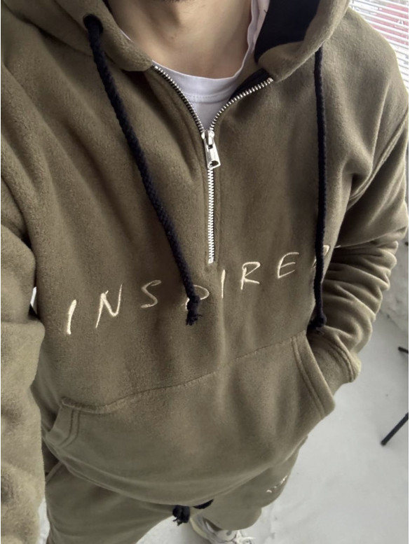 Флісовий oversize костюм з вишивкою