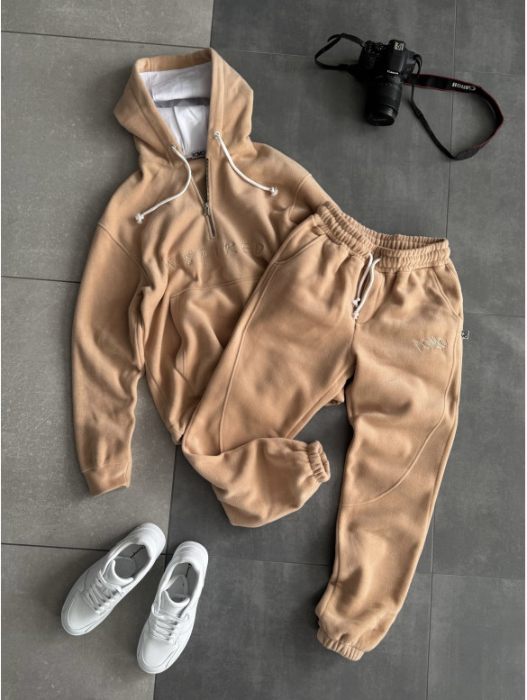 Флісовий oversize костюм з вишивкою